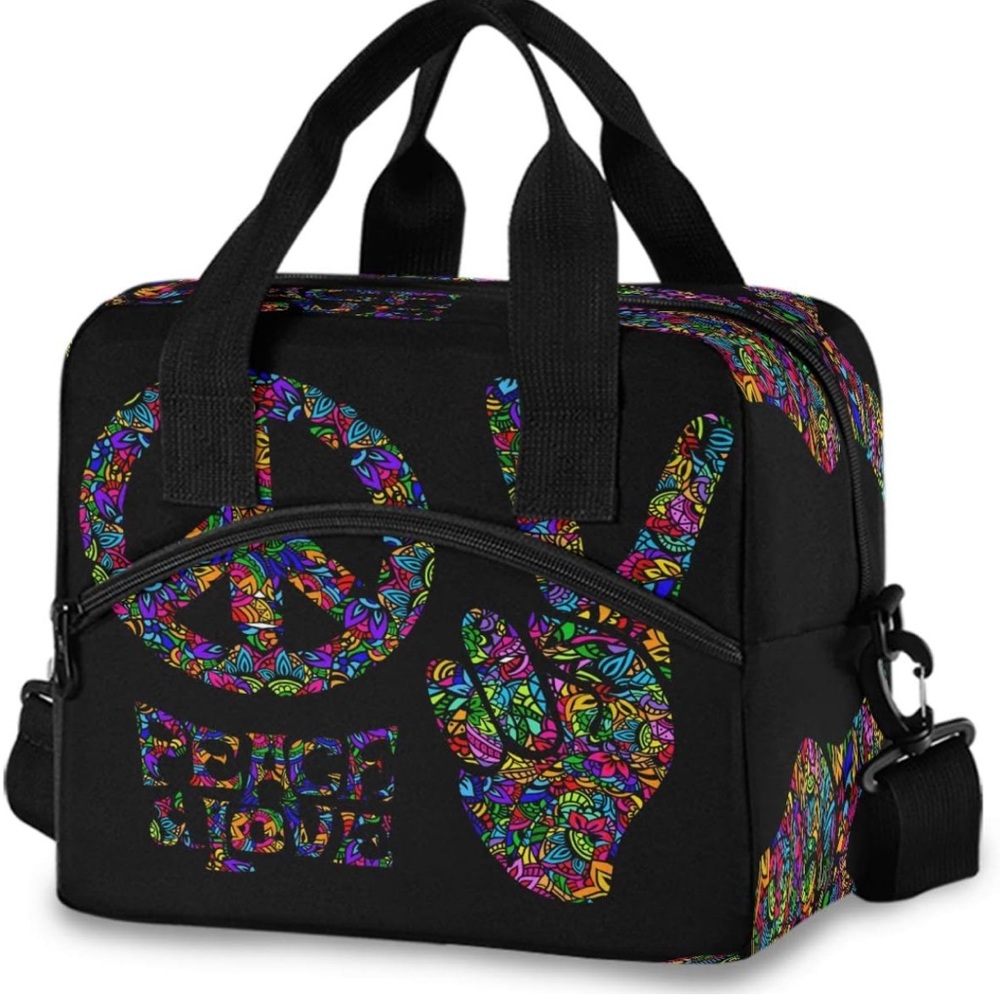 Colorful Peace Sign Lunch Bag